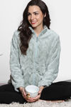Zivame Soft Snuggles Fur Sweatshirt - Sea Form — thumbnail 1
